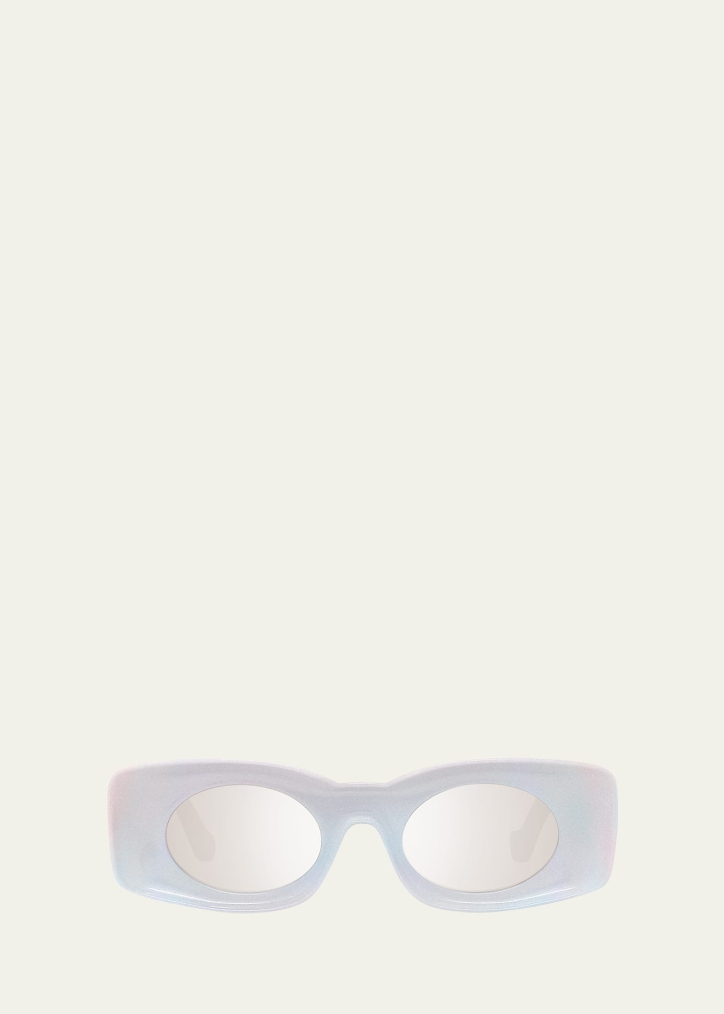Shimmery Injected Plastic Rectangle Sunglasses - 1