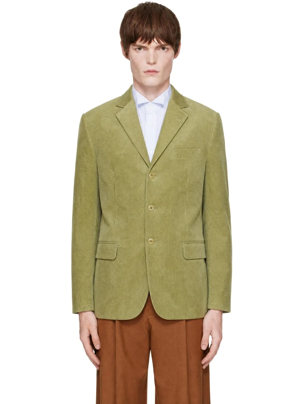 Green Corduroy Blazer - 1