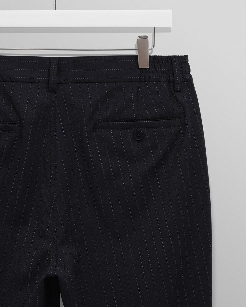Bayham - Navy Wool Blend Pinstripe Trousers 9