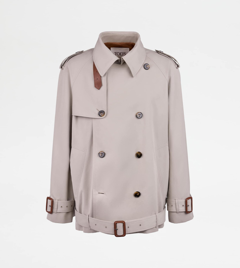 SHORT TRENCH COAT - OFF WHITE 1
