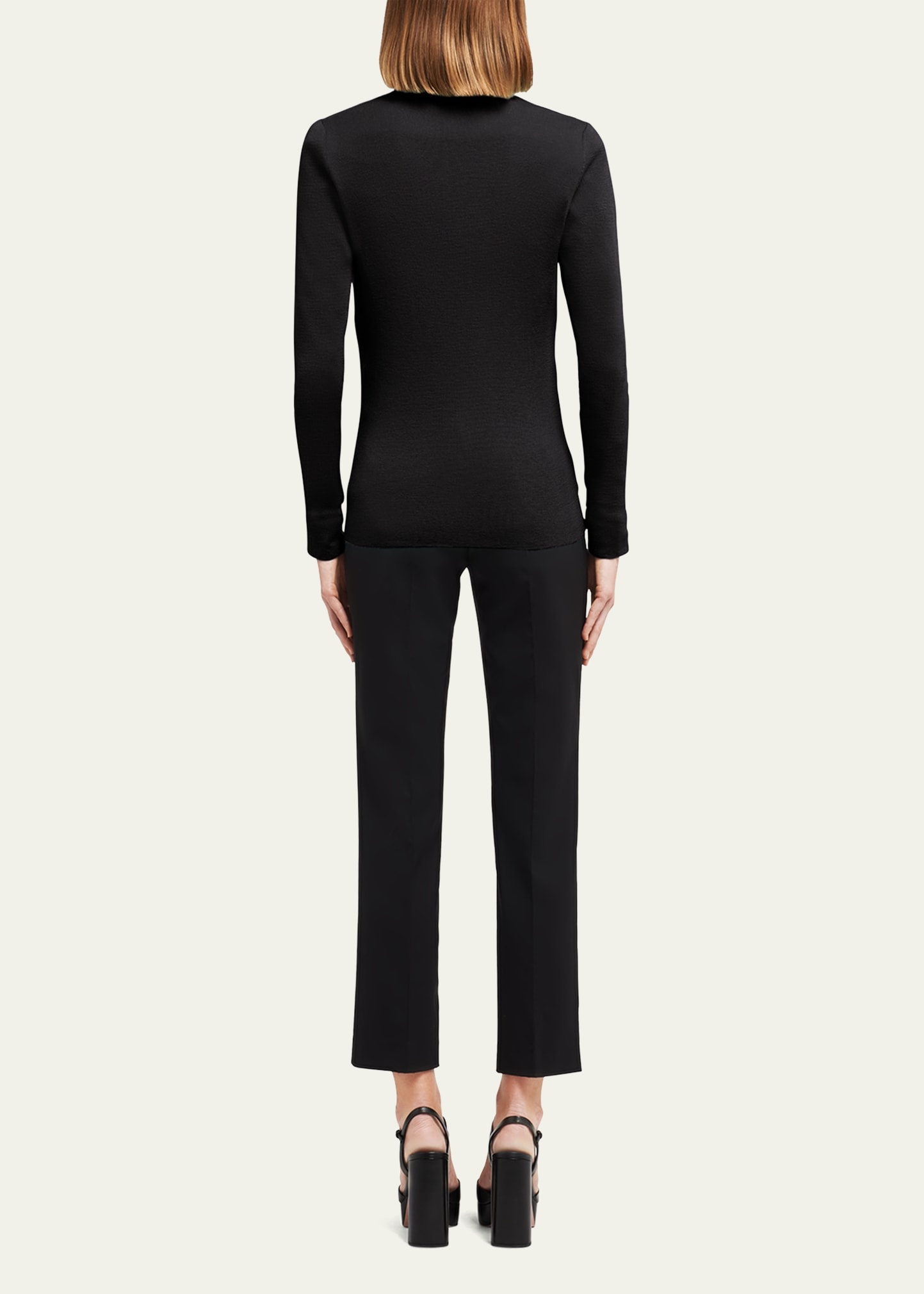 V-Neck Cashmere-Silk Cardigan - 3