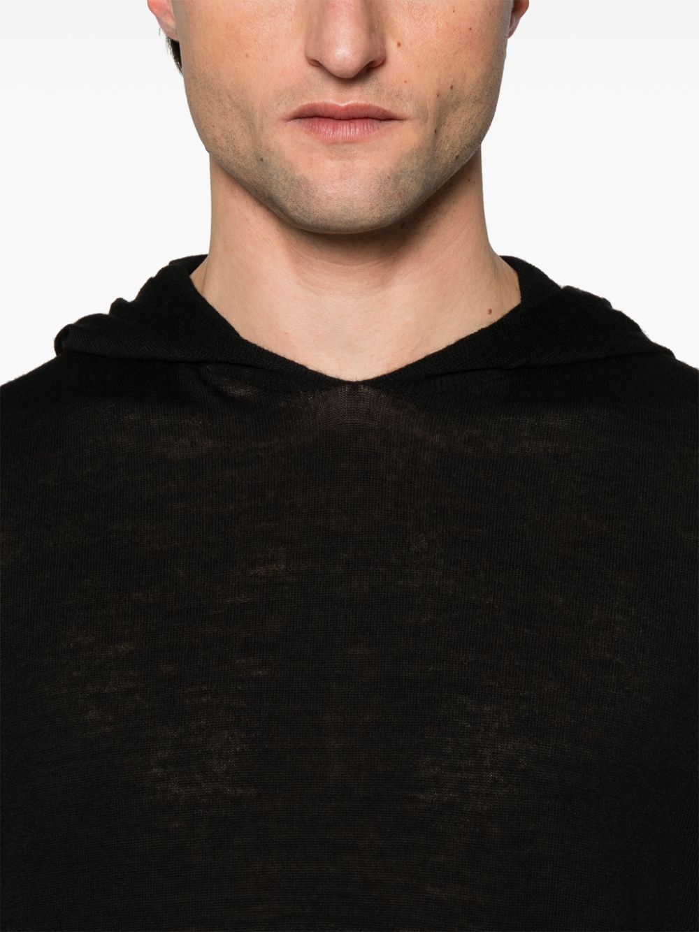 fine-knit hoodie - 5