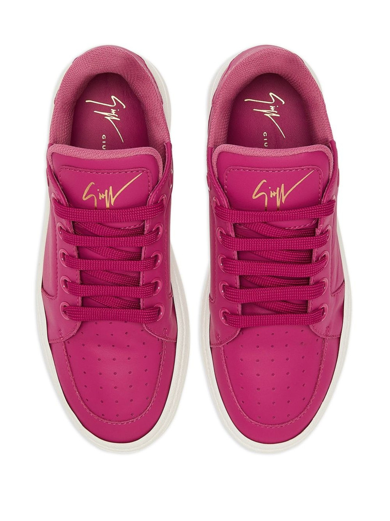 calf-leather lace-up sneakers 4