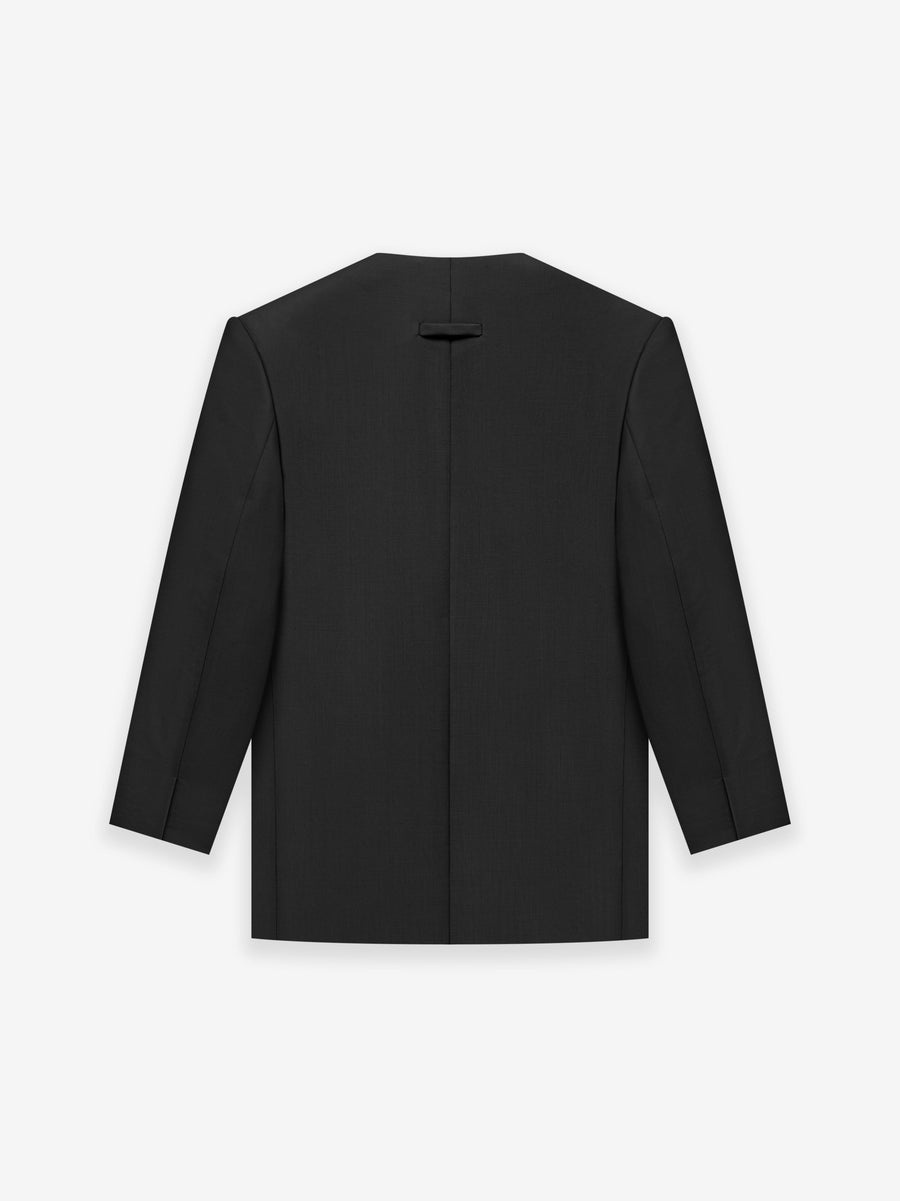 Wool Mohair Lapelless Jacket - 2