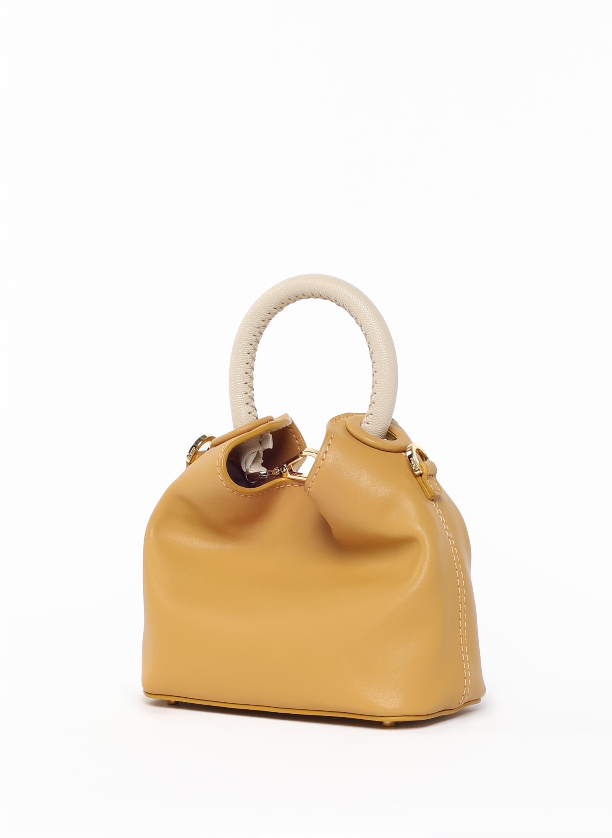 Madeleine Leather Mustard/Caviar Beige - 2