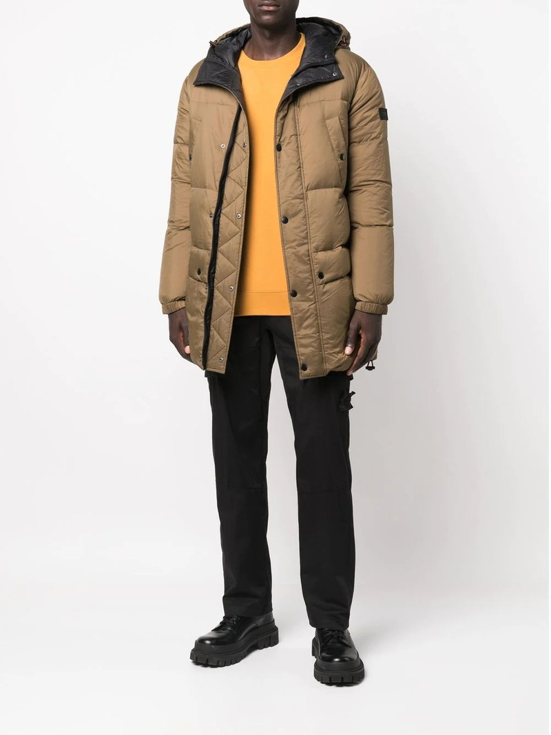 Yves Salomon hooded feather-down padded coat outlook