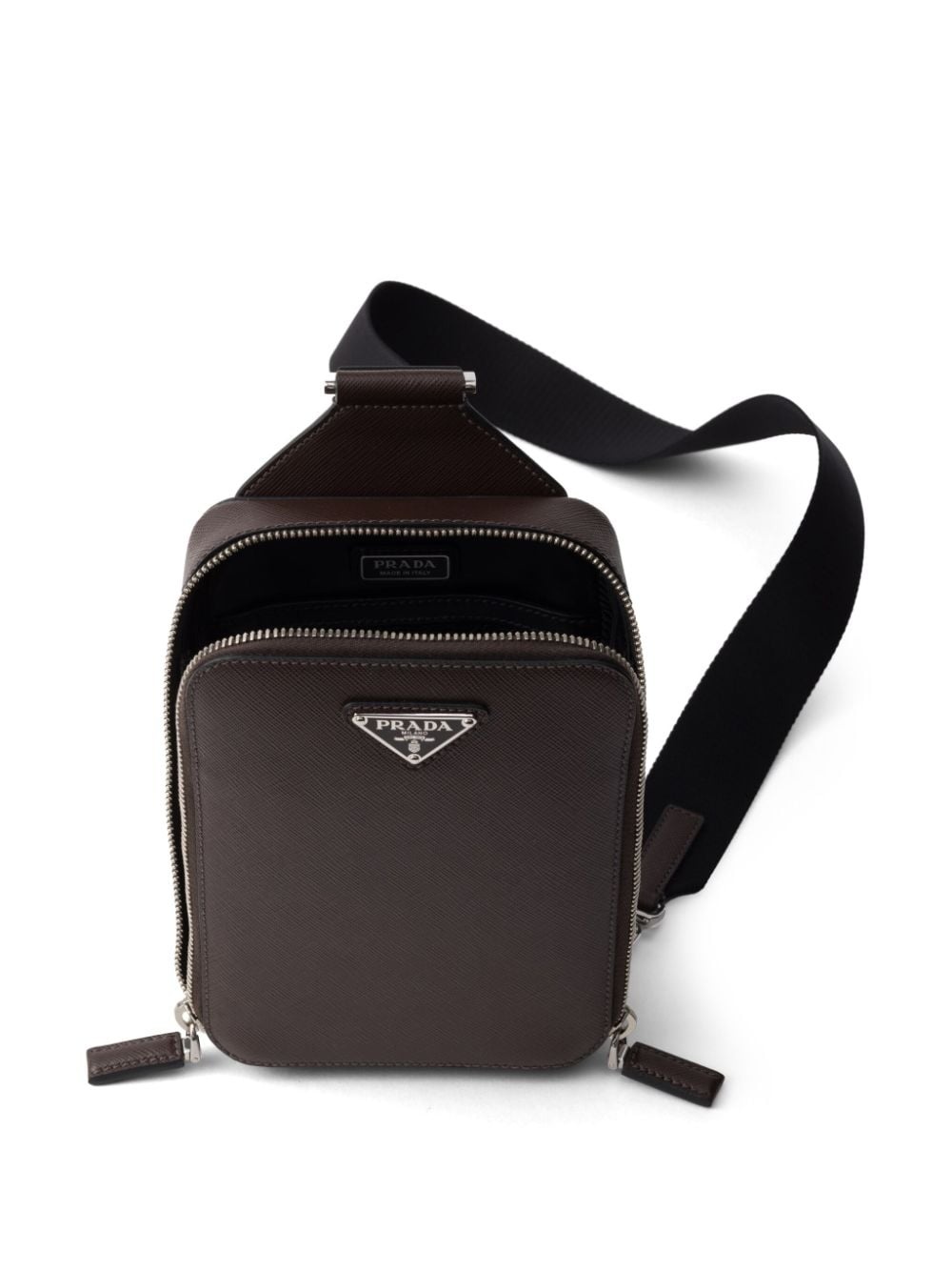 Brique saffiano-leather bag - 6