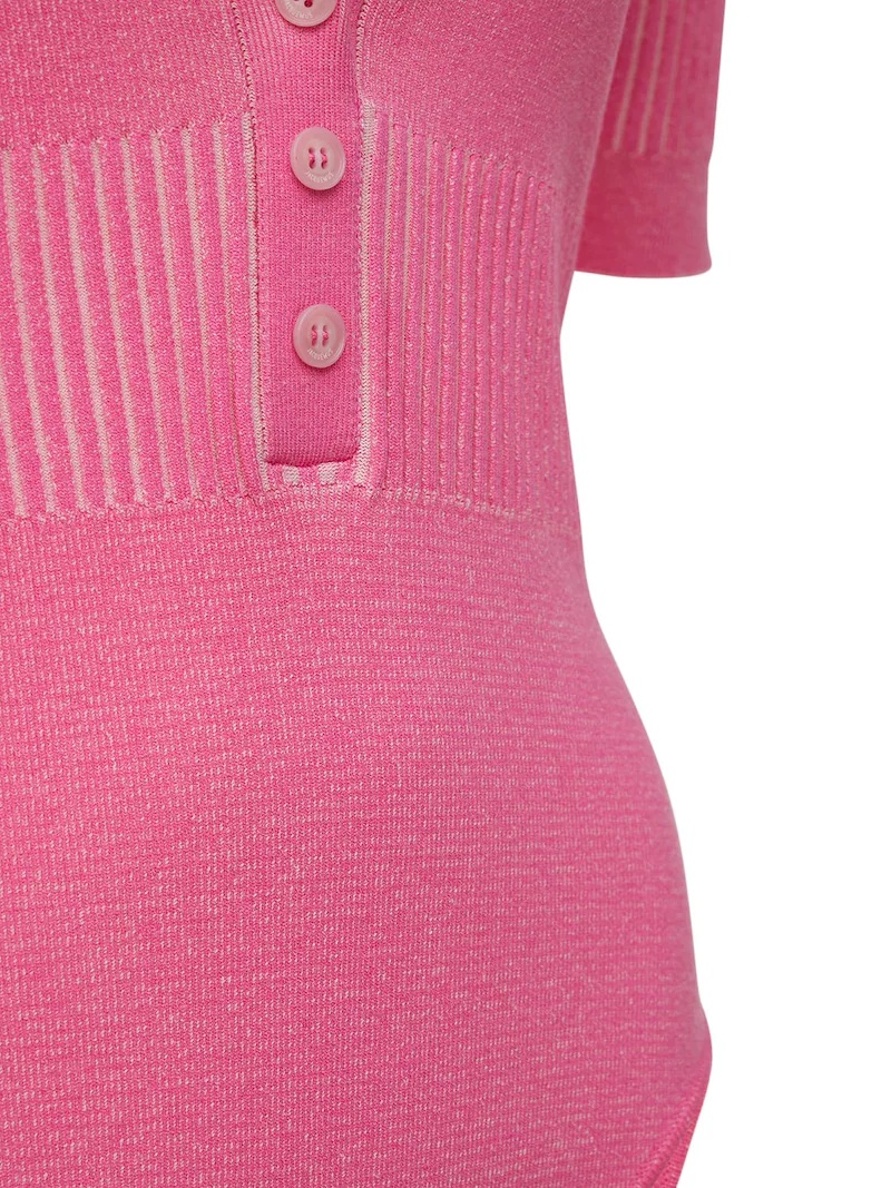 LE BODY YAUCO KNIT POLO BODYSUIT - 4