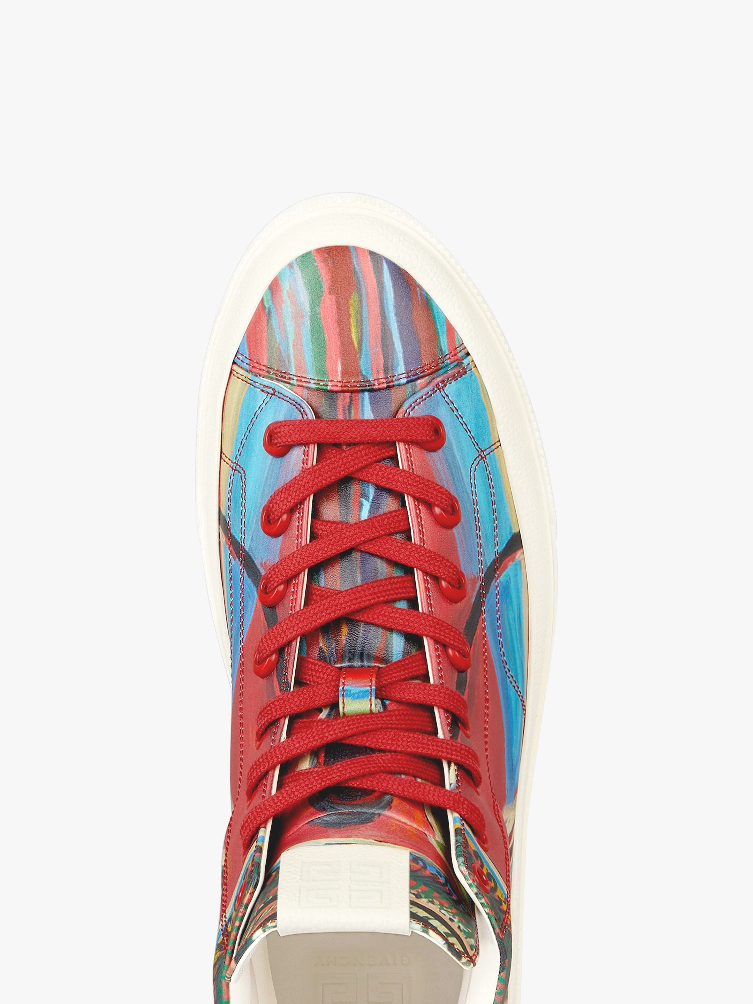 CITY HIGH TOP SNEAKERS IN REAPER PRINT LEATHER - 6
