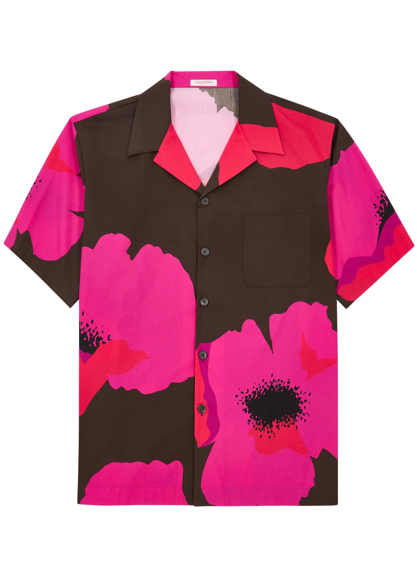 Floral-print cotton shirt - 1