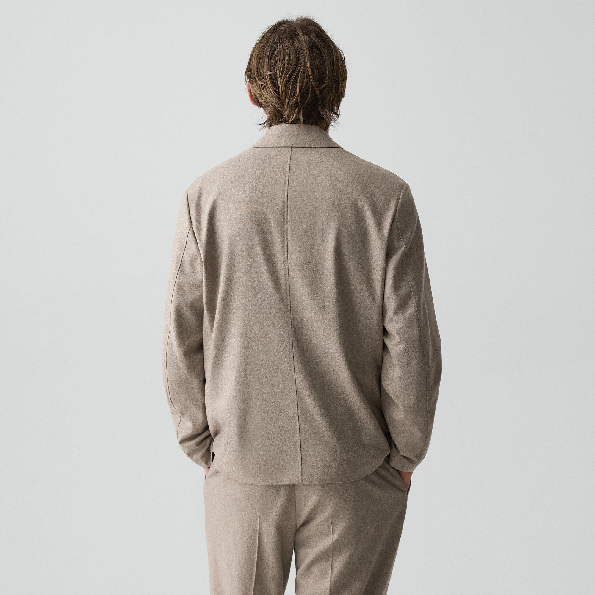 Three-Button Blazer in Cashmere-Blend Flannel - 4