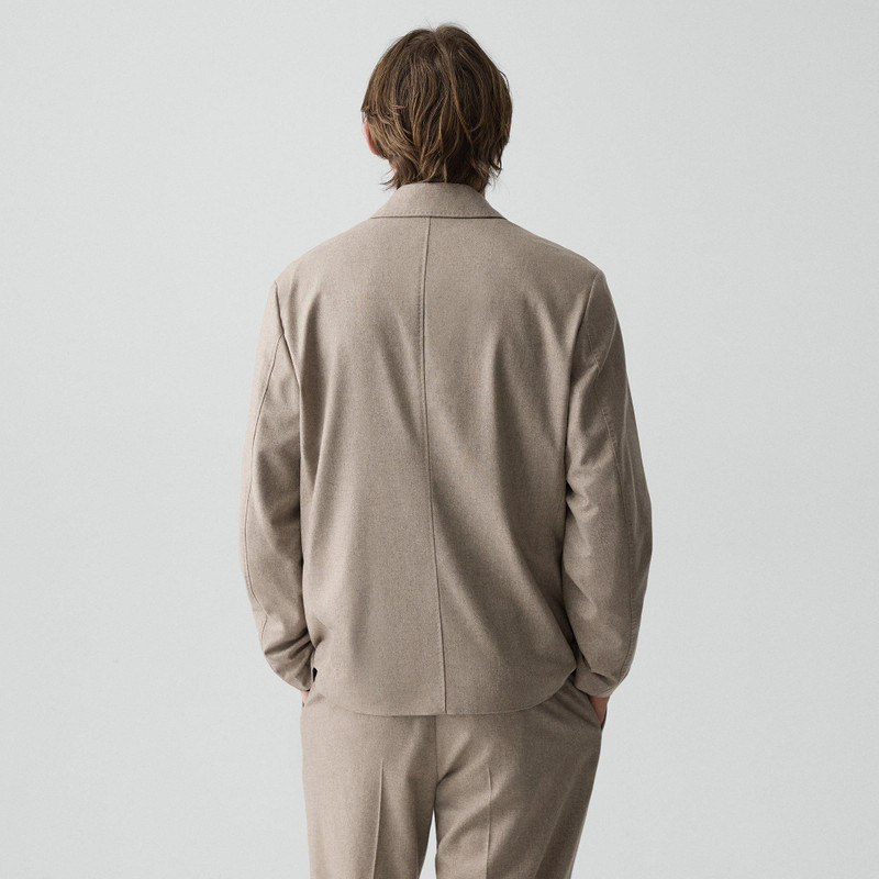 Three-Button Blazer in Cashmere-Blend Flannel 4