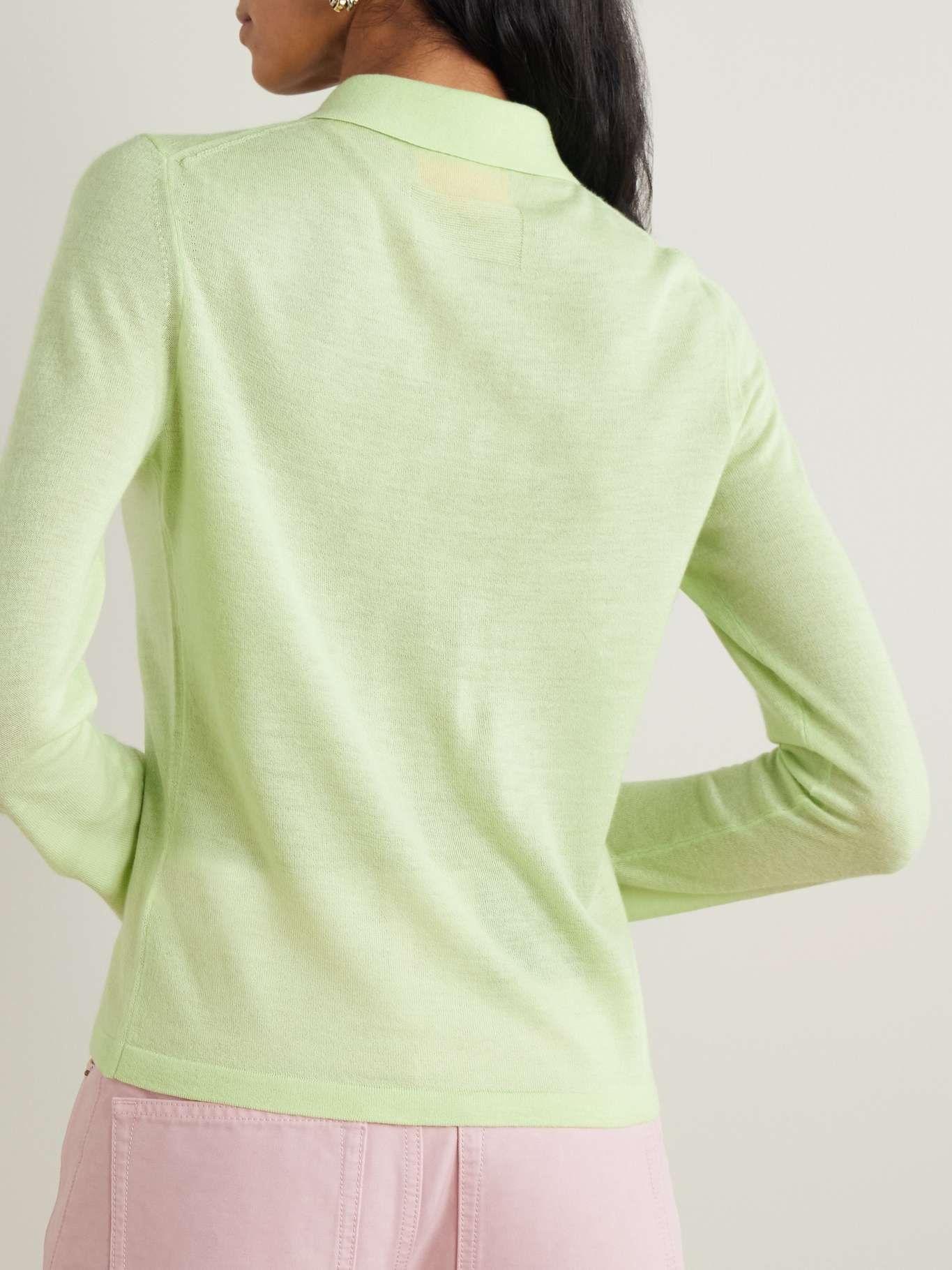 Elle cashmere cardigan Light green - 4