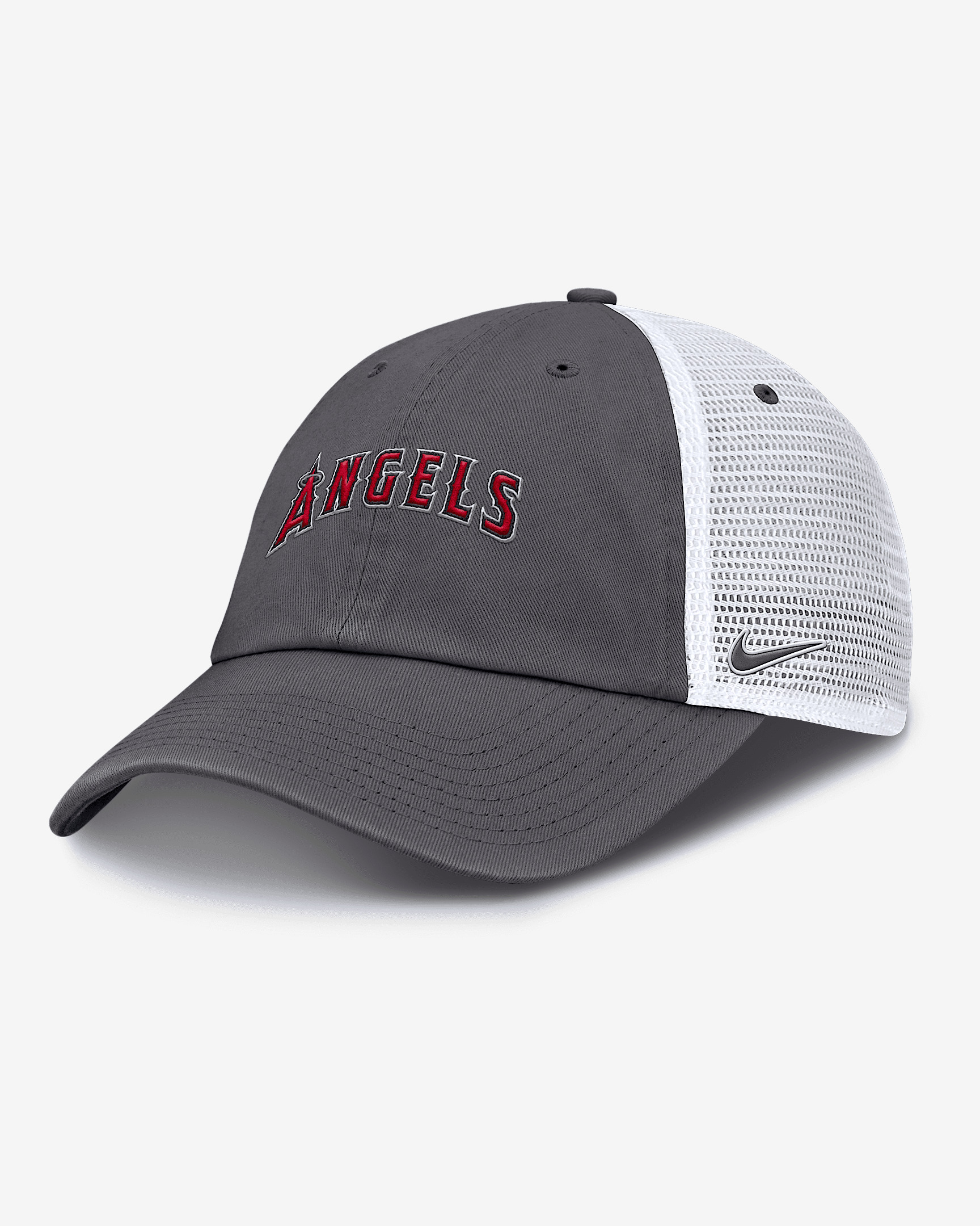 Los Angeles Angels Wordmark Club Men's Nike MLB Trucker Adjustable Hat - 1