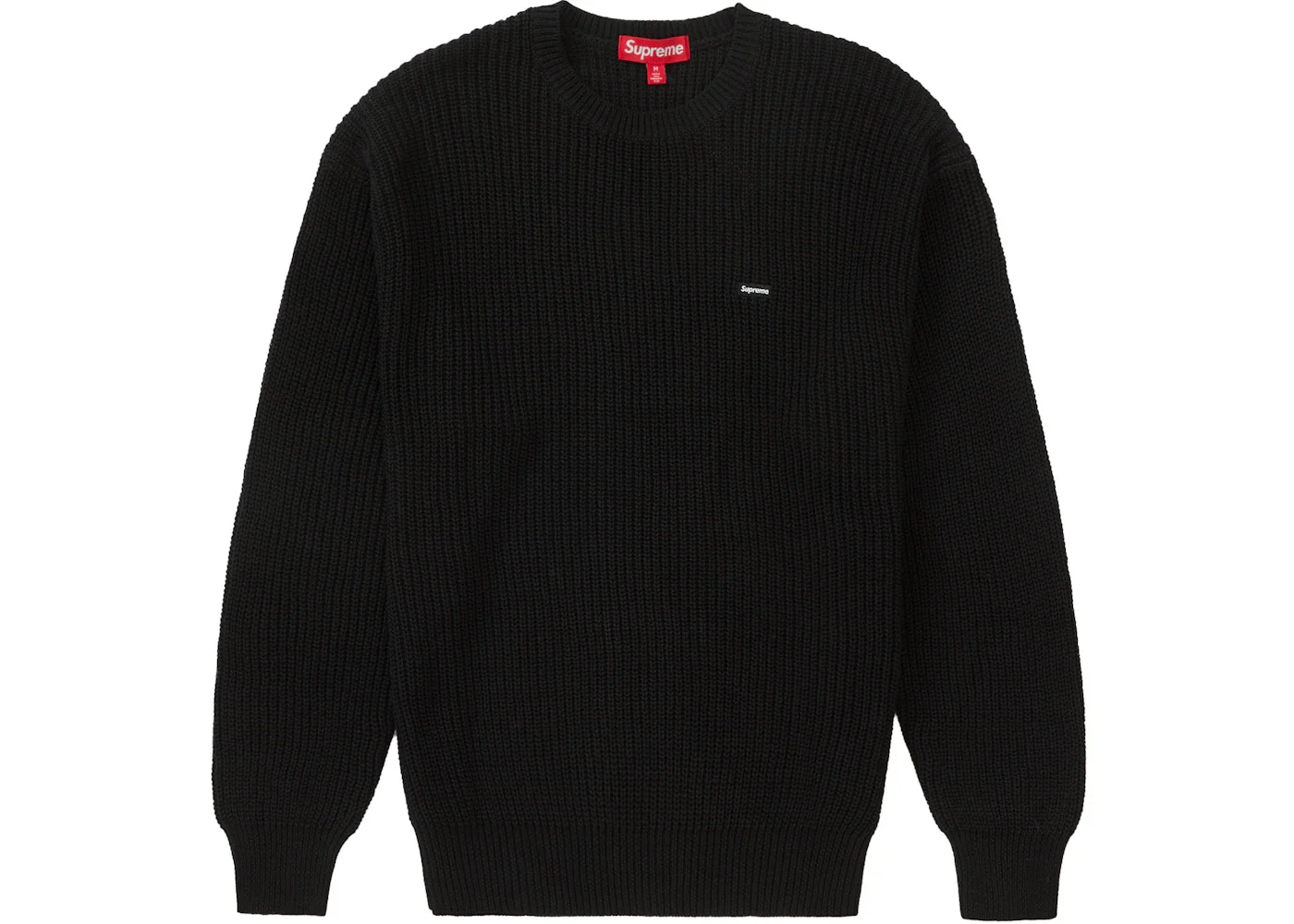 Supreme Small Box Ribbed Sweater Black - 1