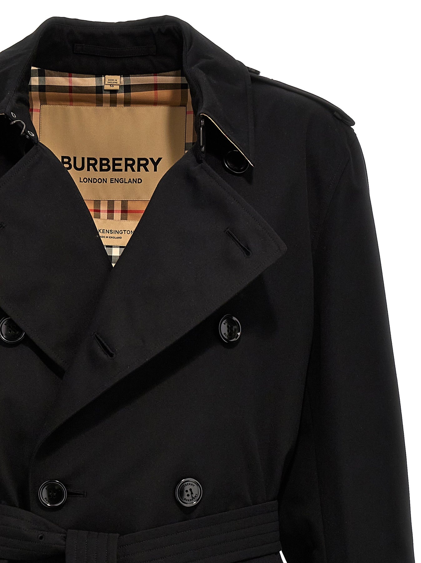 Burberry The Long Kensington Heritage Trench Coat - Black