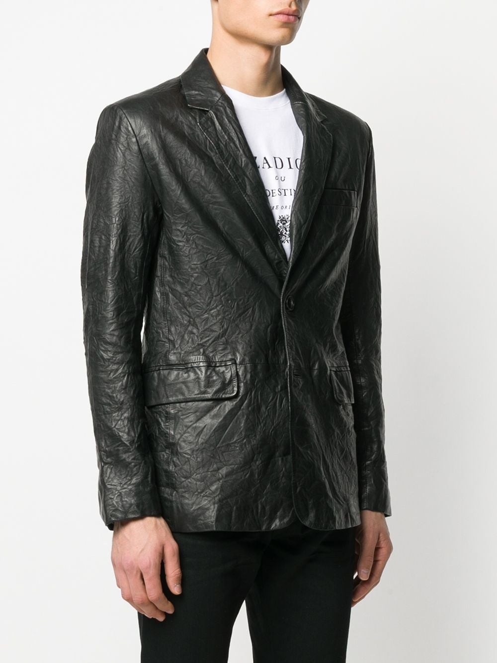 crinkle effect blazer - 3