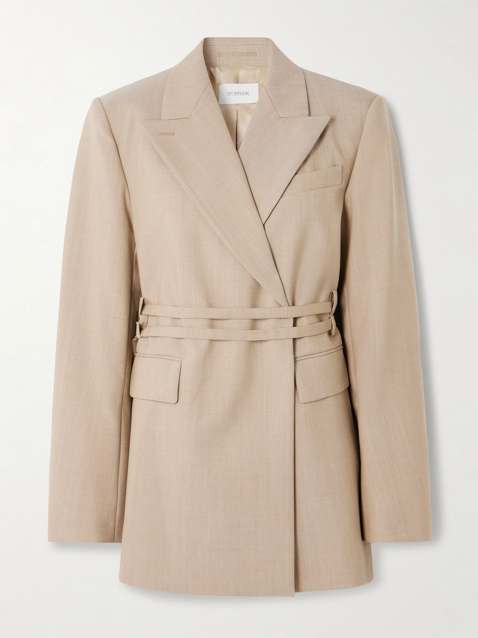 Tubinga belted grain de poudre wool blazer Beige - 1