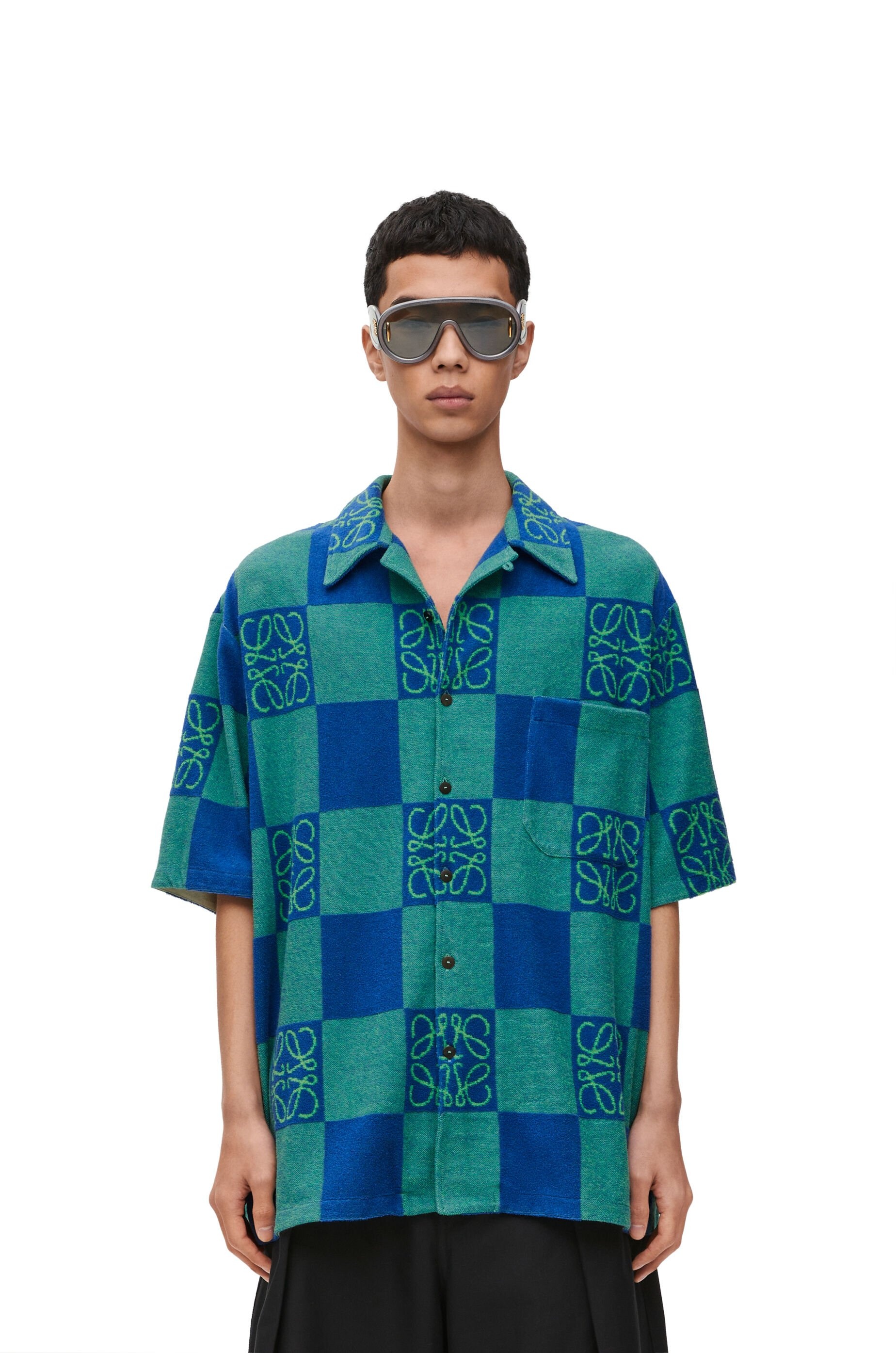 Short sleeve shirt in terry cotton jacquard - 3