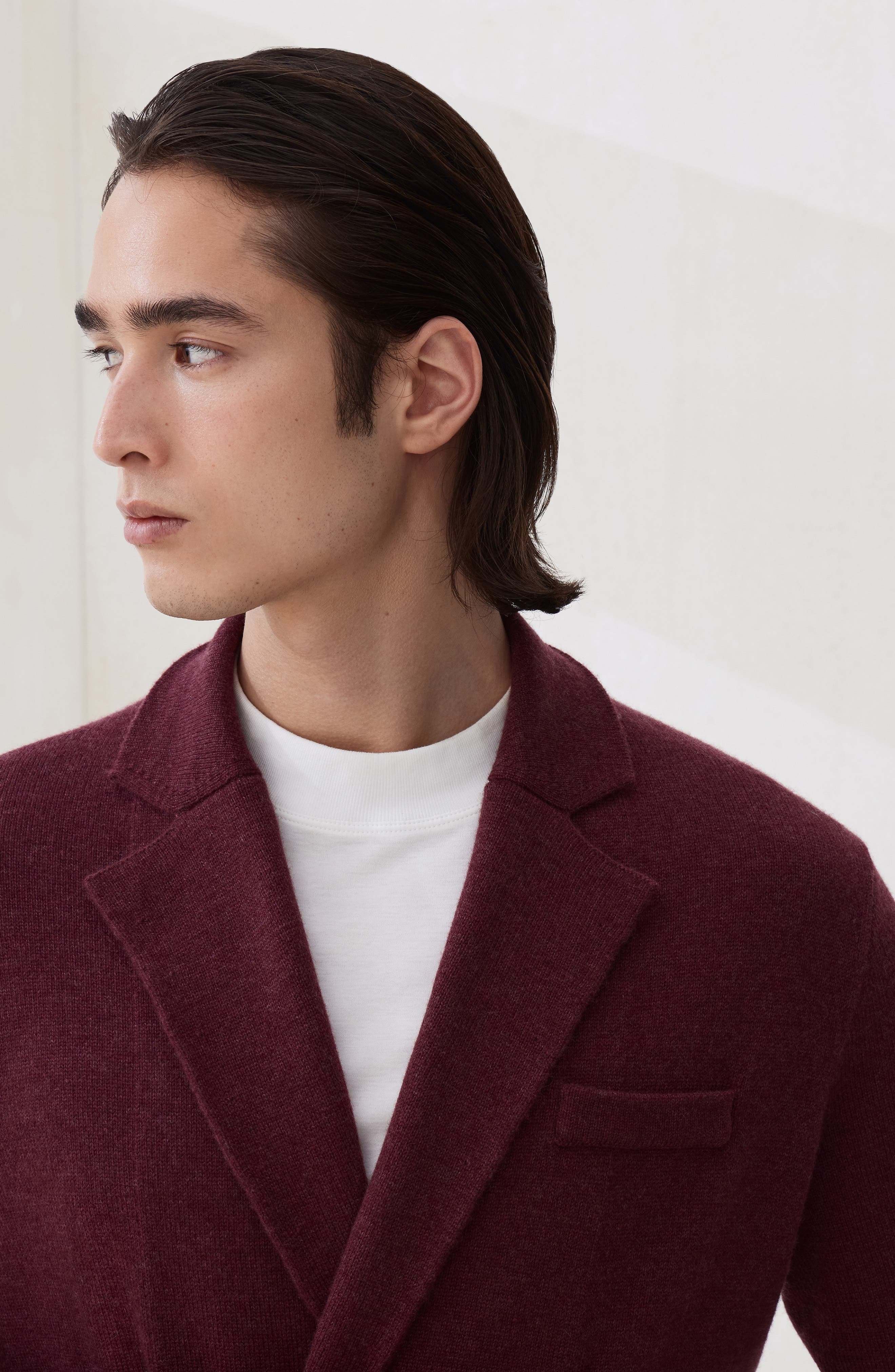 Brunello Cucinelli Jacket-style cardigan in Burgundy at Nordstrom - 4
