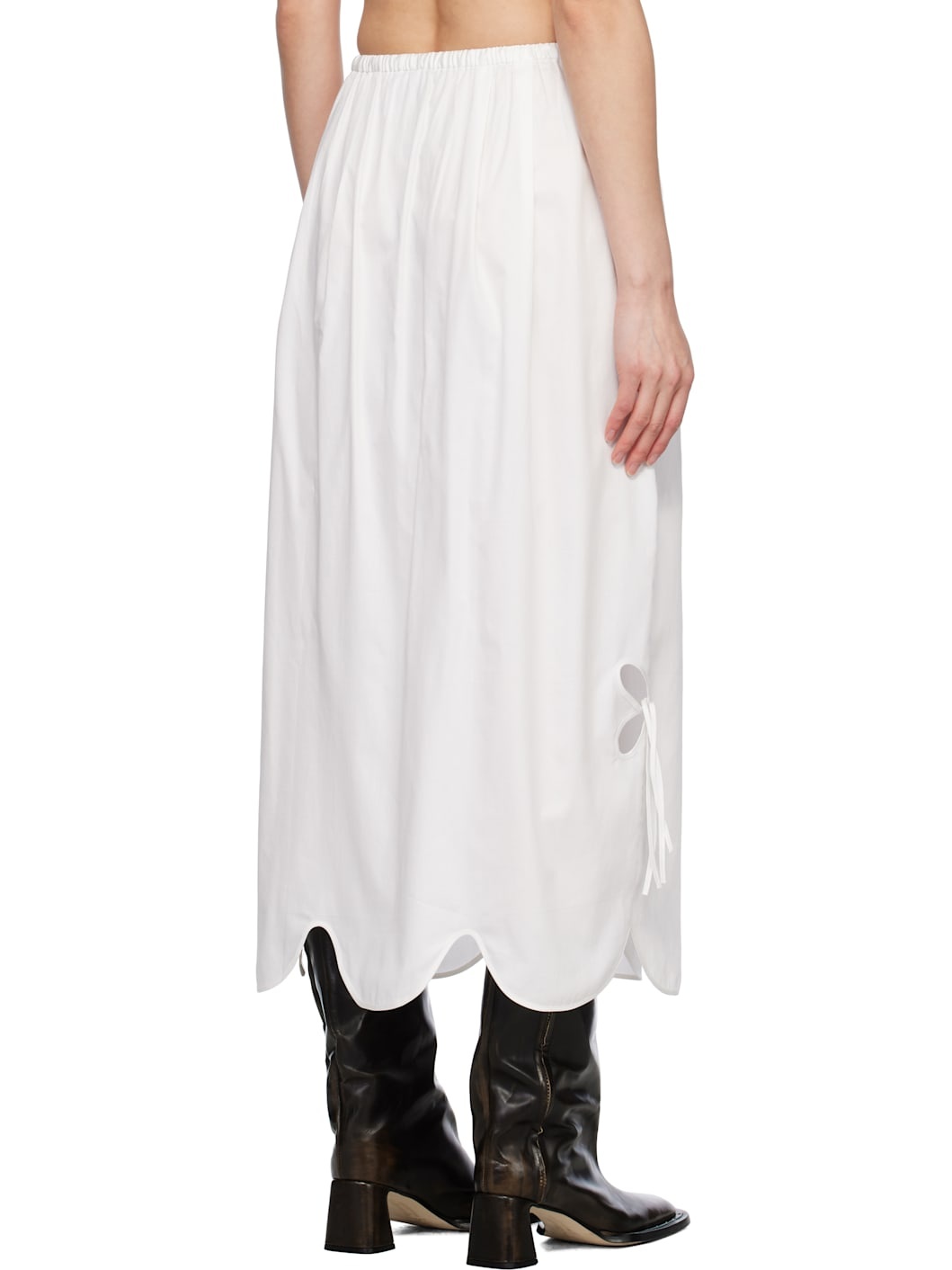 White Petal Sun Maxi Skirt - 3
