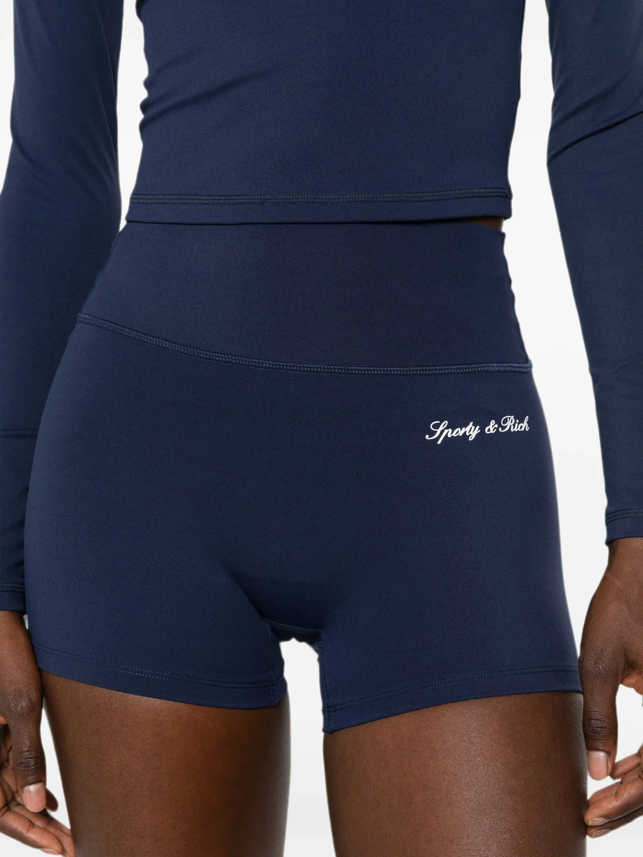 Sporty & Rich Signature Logo Performance Shorts - 1