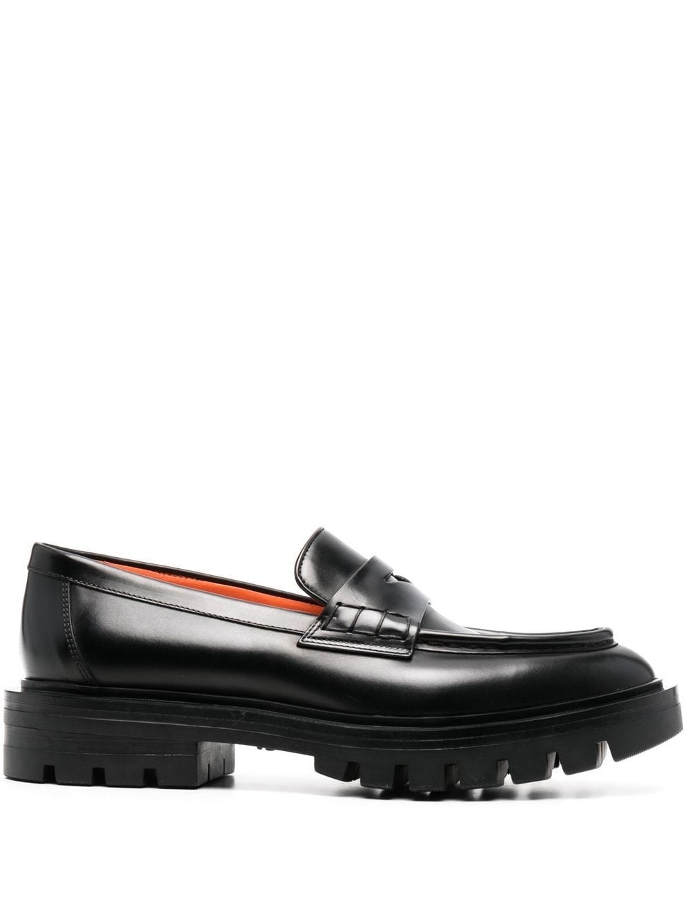 ridged-rubber sole loafers - 1