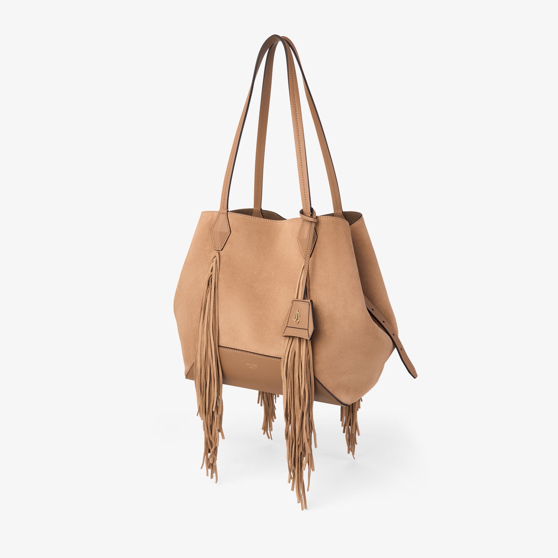 Diamond Tote M
Toffee Suede Tote Bag With Fringes - 3