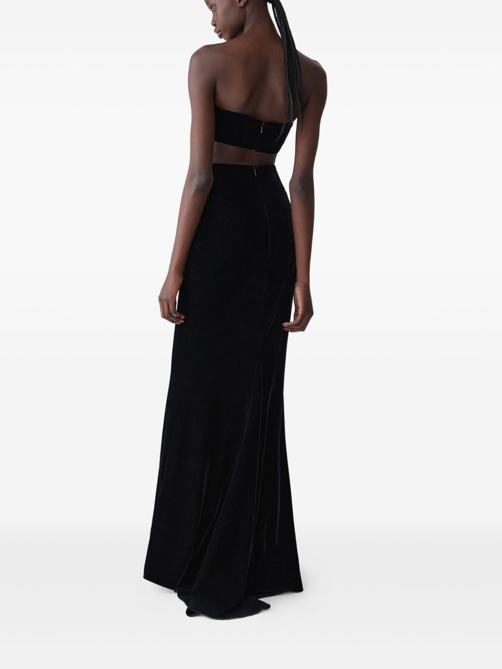 velvet bandeau top - 3