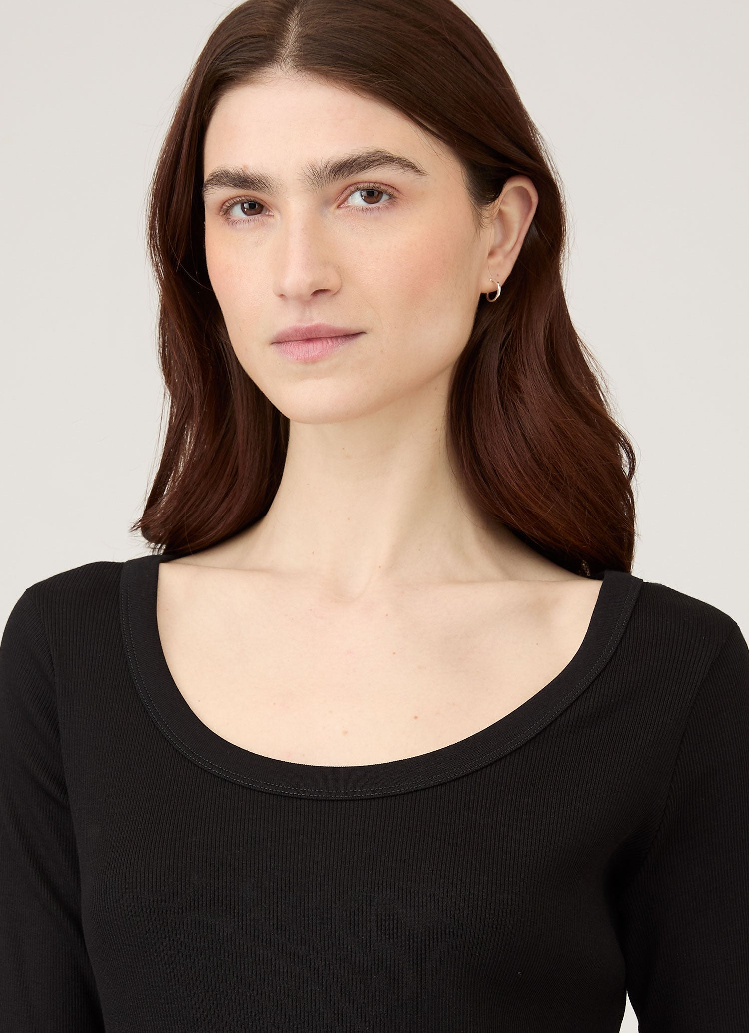 Ribbed Scoop Neck T‑shirt - 4