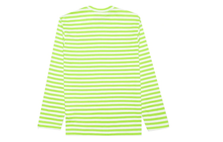COMME des GARCONS PLAY Pastelle Striped Long-Sleeve Shirt 'Green' AZ-T278-051-2 - 2