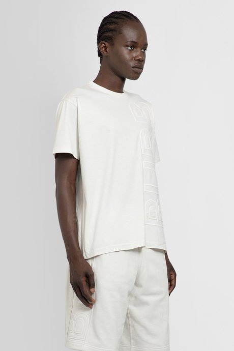 Burberry men's parchment logo embossed cotton oversized t - 2