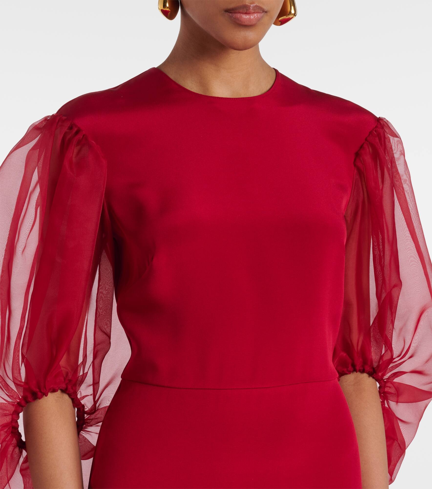 Danielle silk cady midi dress - 4