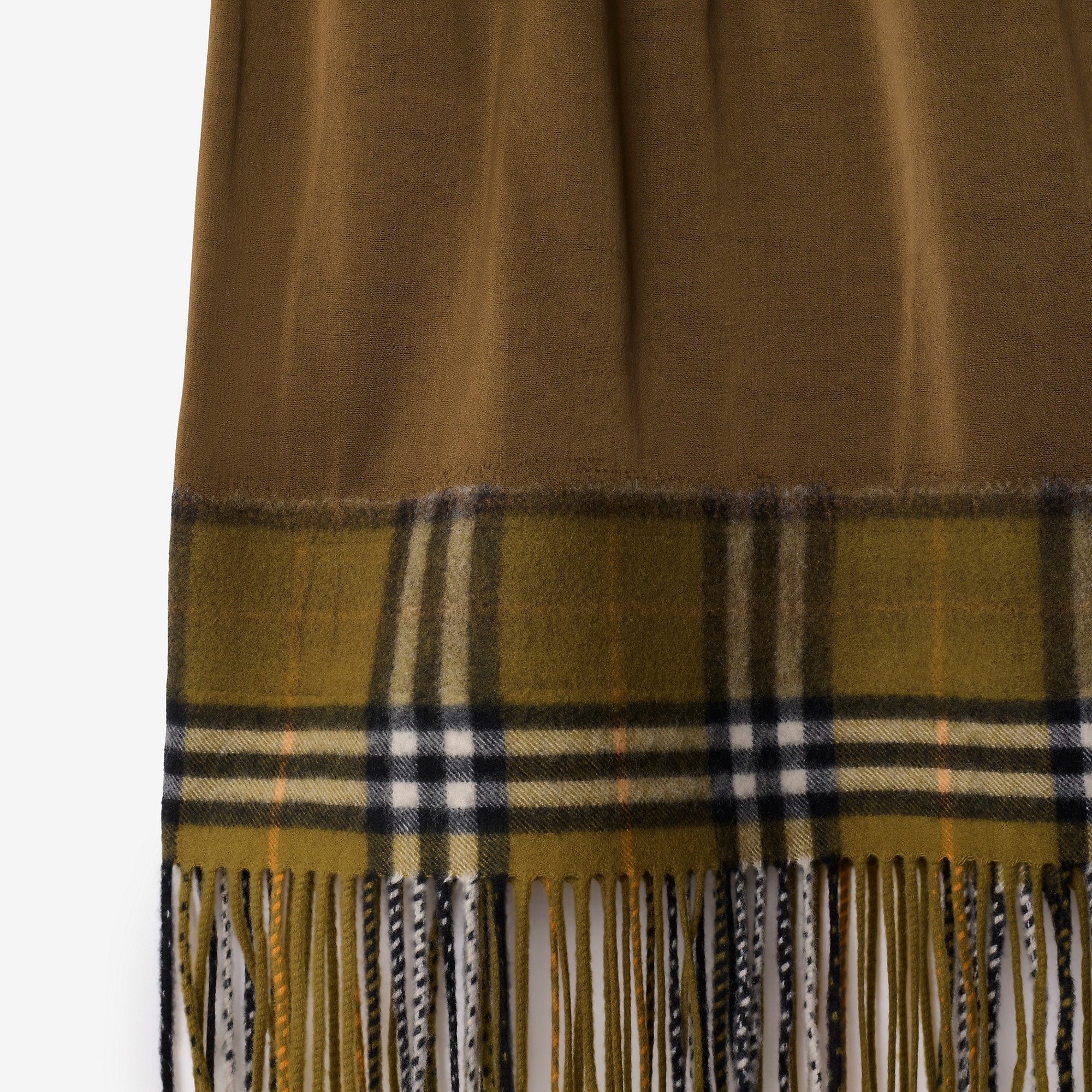 Satin and Check Scarf Skirt - 5