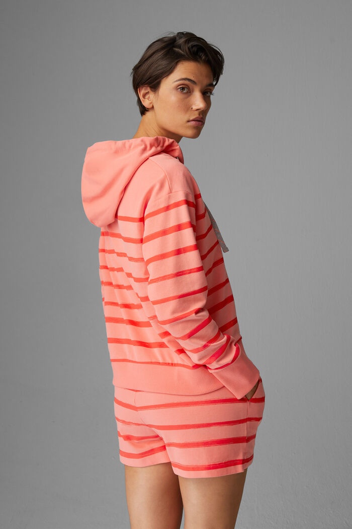 Dawn Hoodie in Apricot/Red - 3