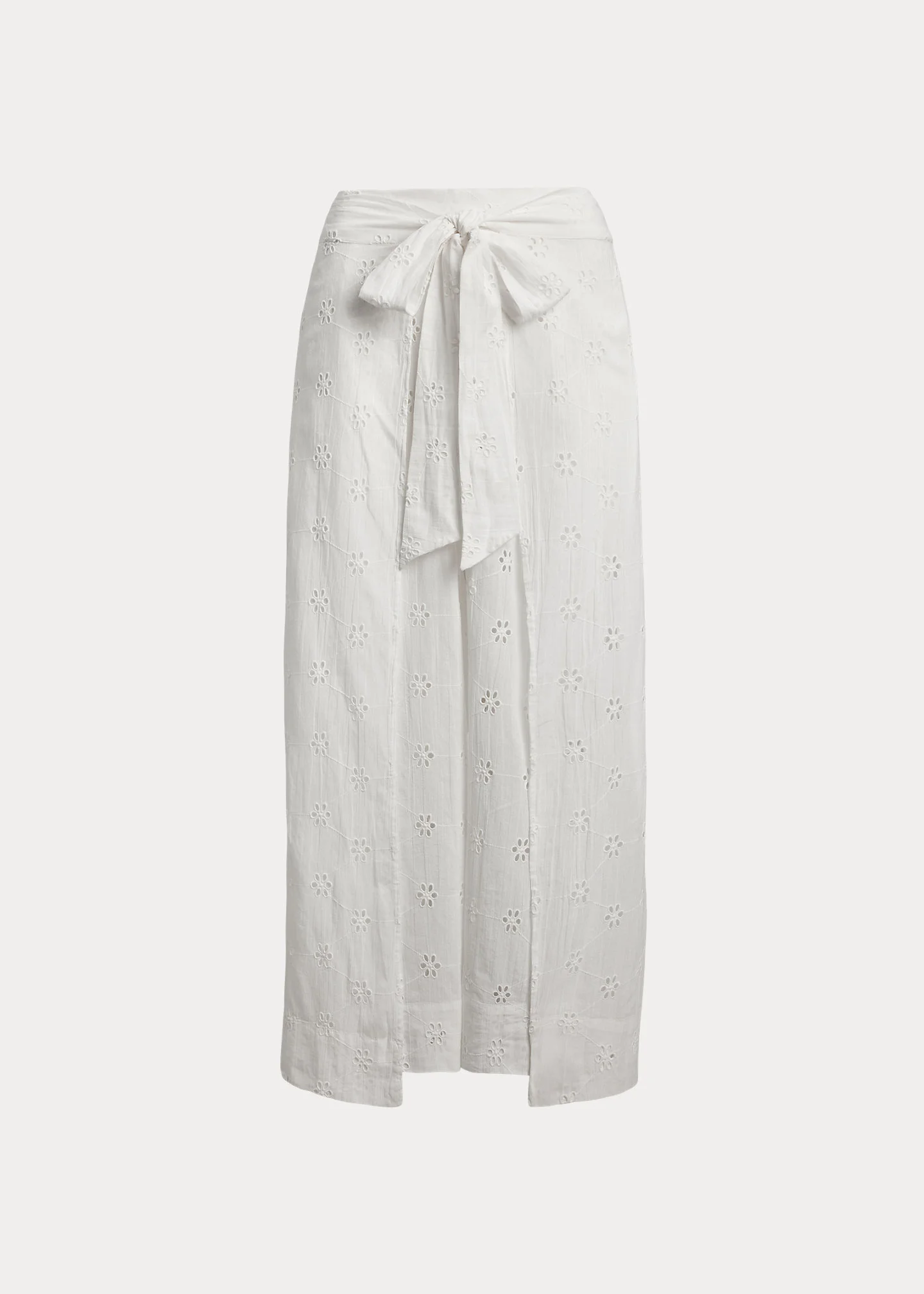 Cotton Eyelet Cover-Up Wrap Pant - 1