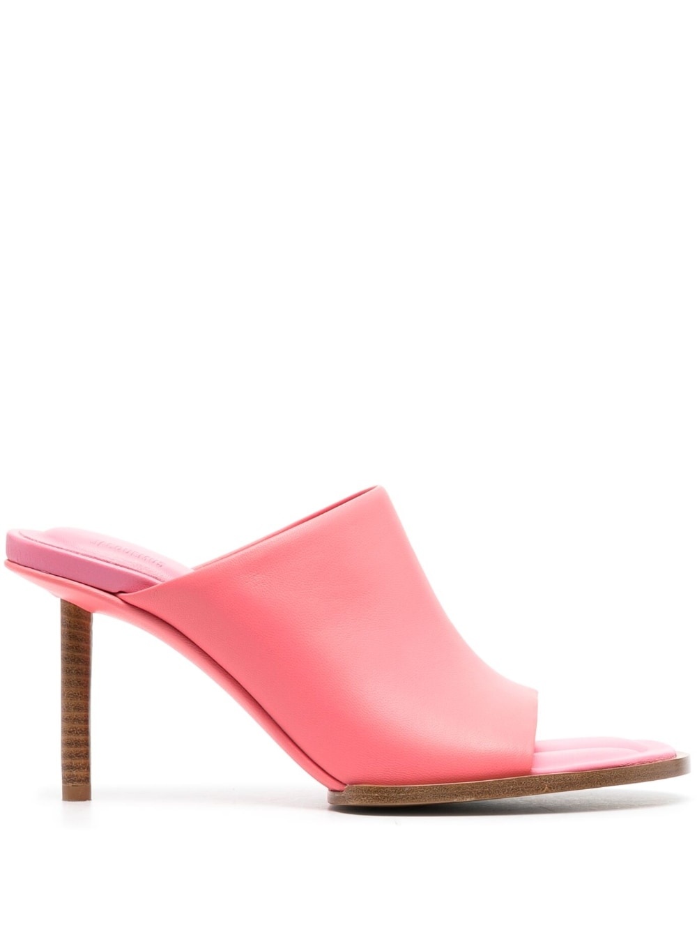 Les Mules Rond Carré leather mules - 1