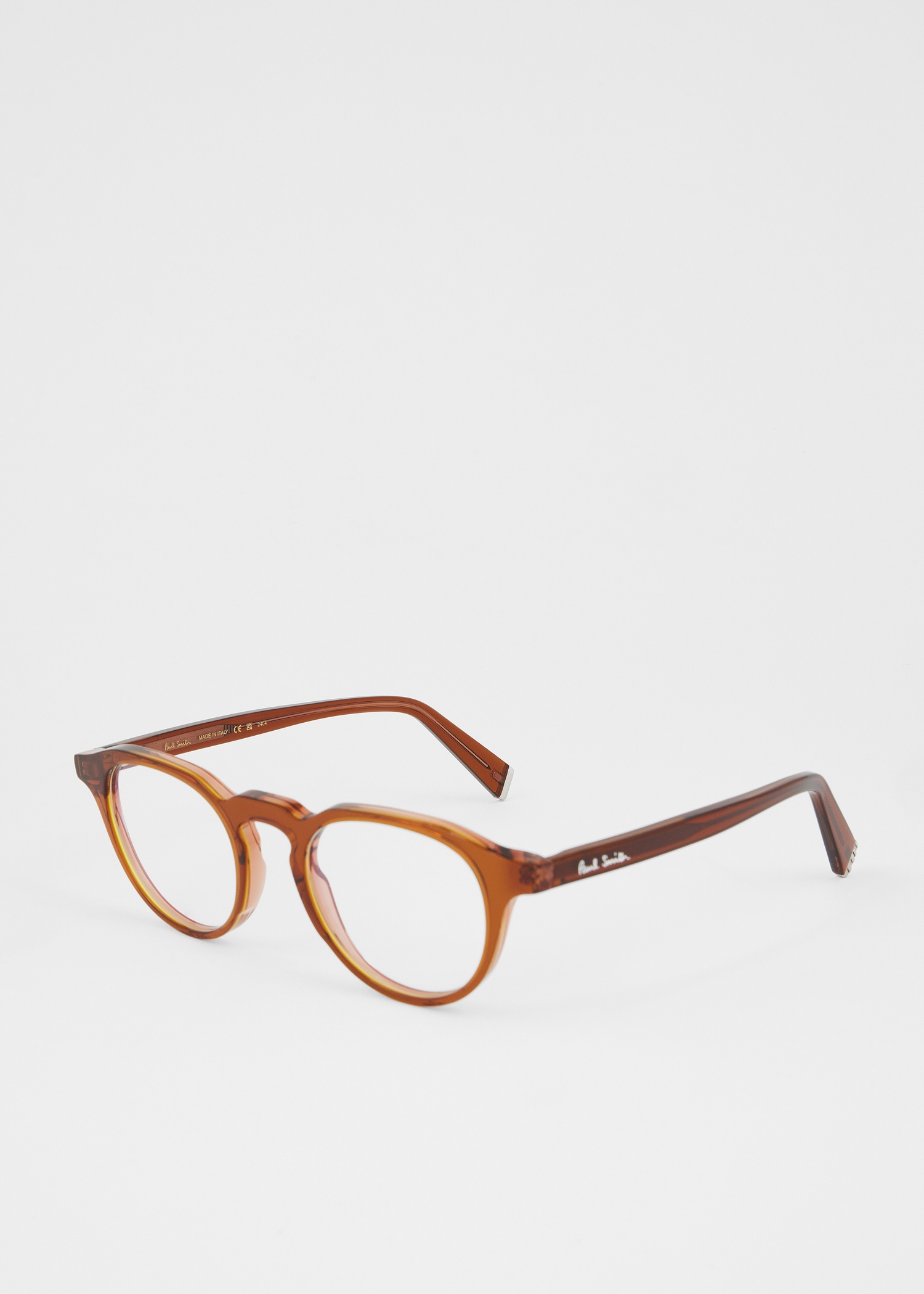 Caramel Brown 'Keyes' Spectacles with Clip-On Sun Lenses - 3
