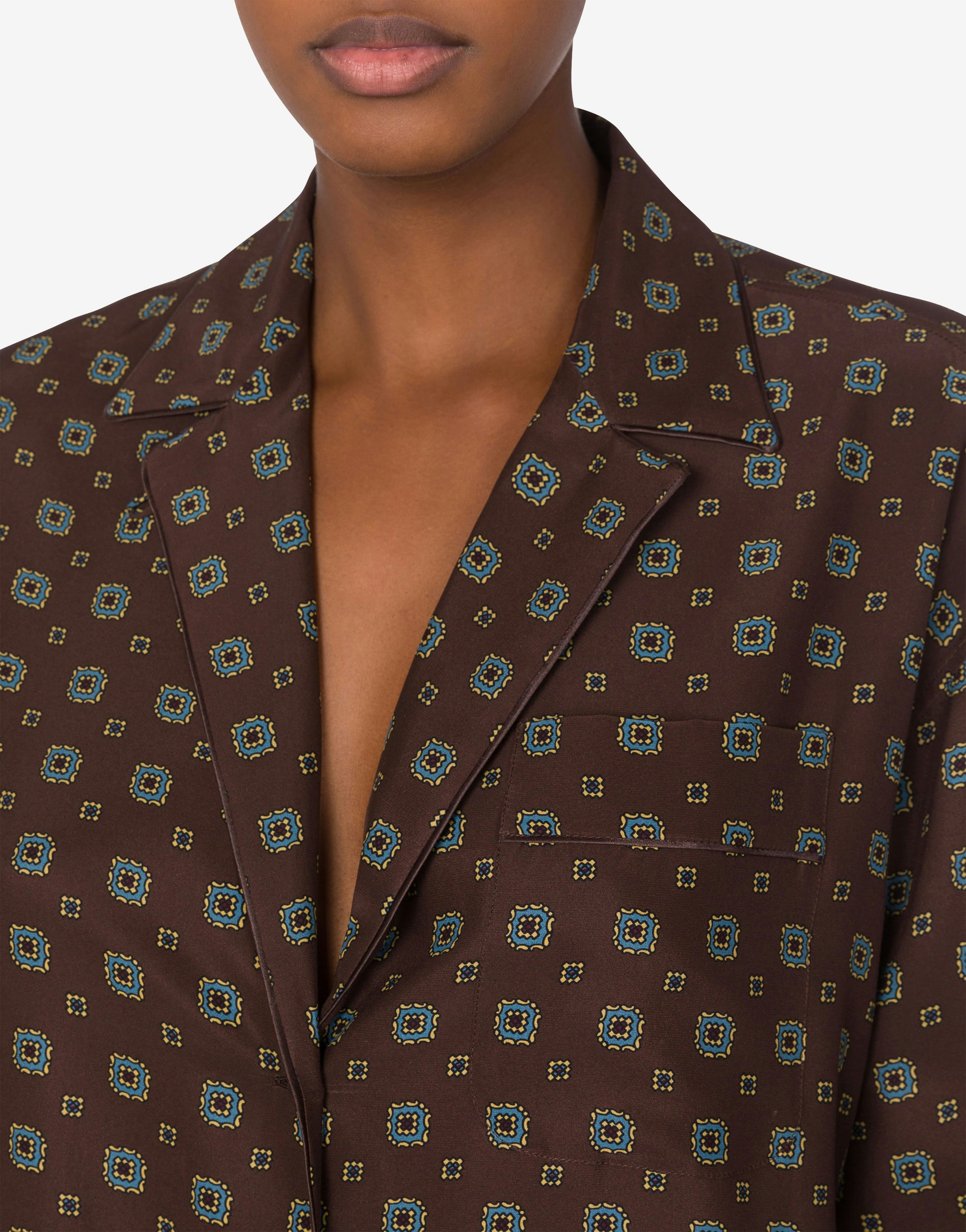 SHIRT IN SATIN TIE PRINT - 5