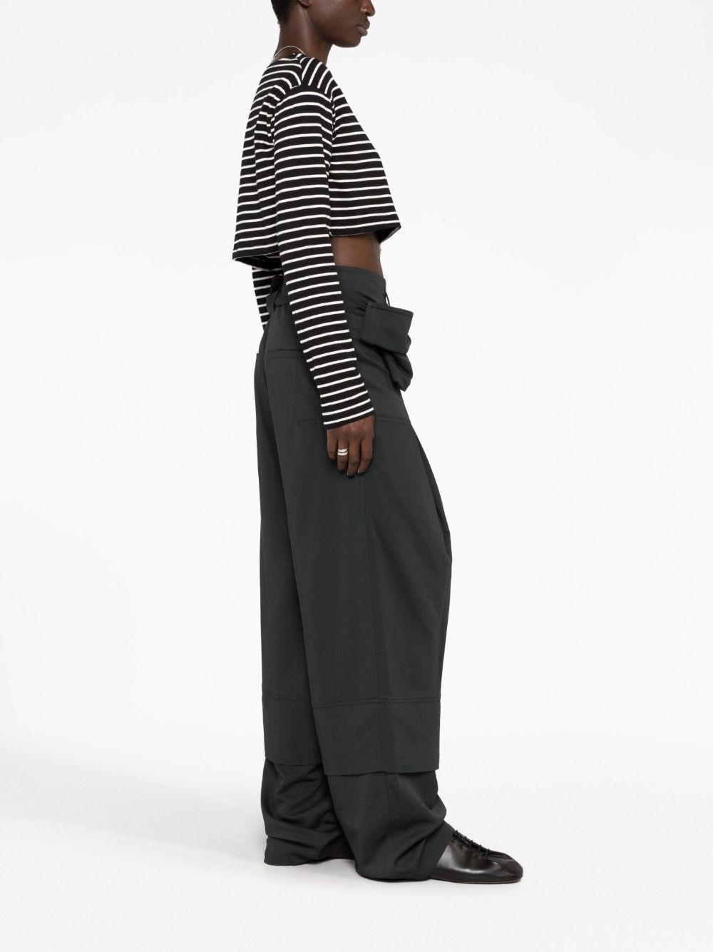 double-belted pocket trousers - 6