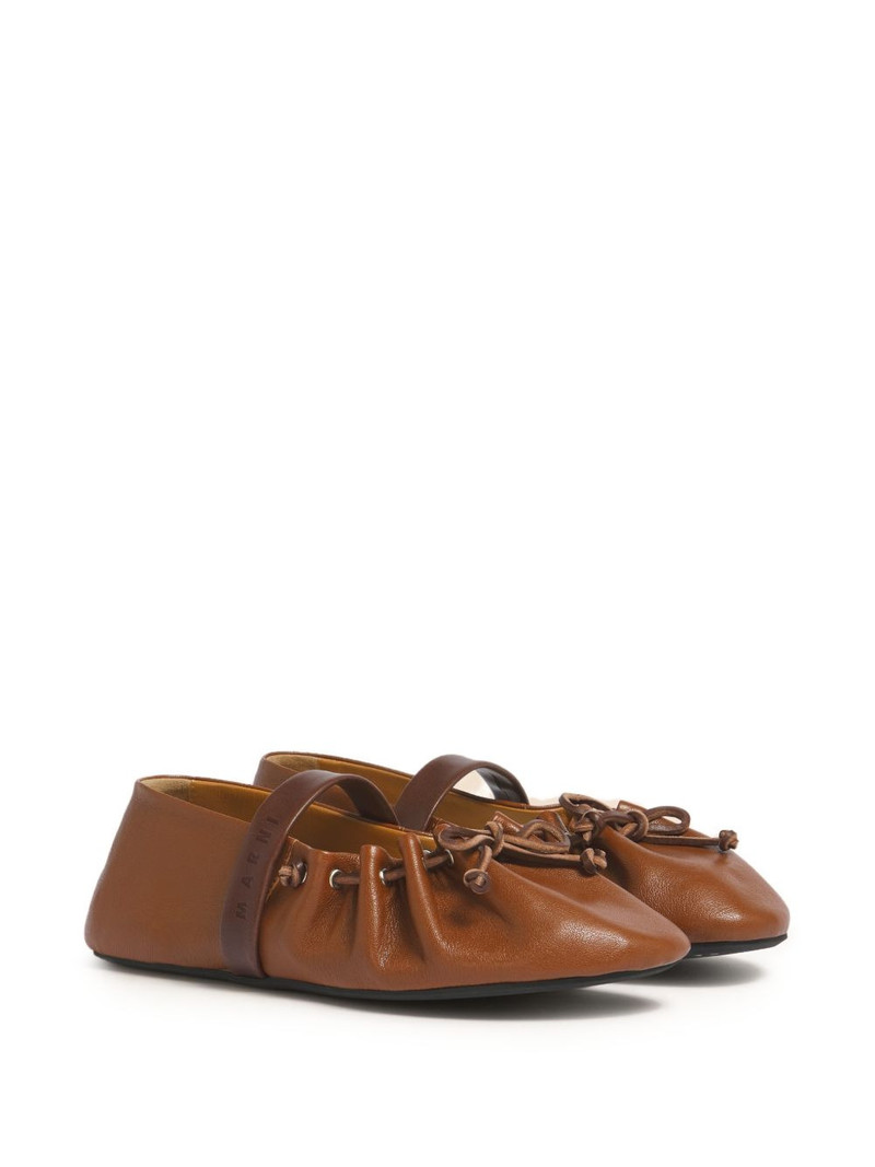 Marni strap leather ballet flats outlook