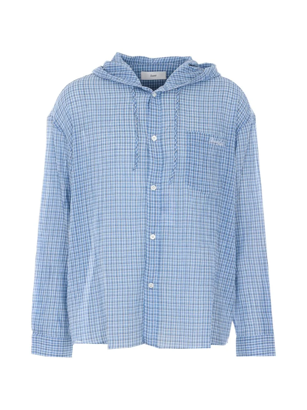 hooded check shirt - 1