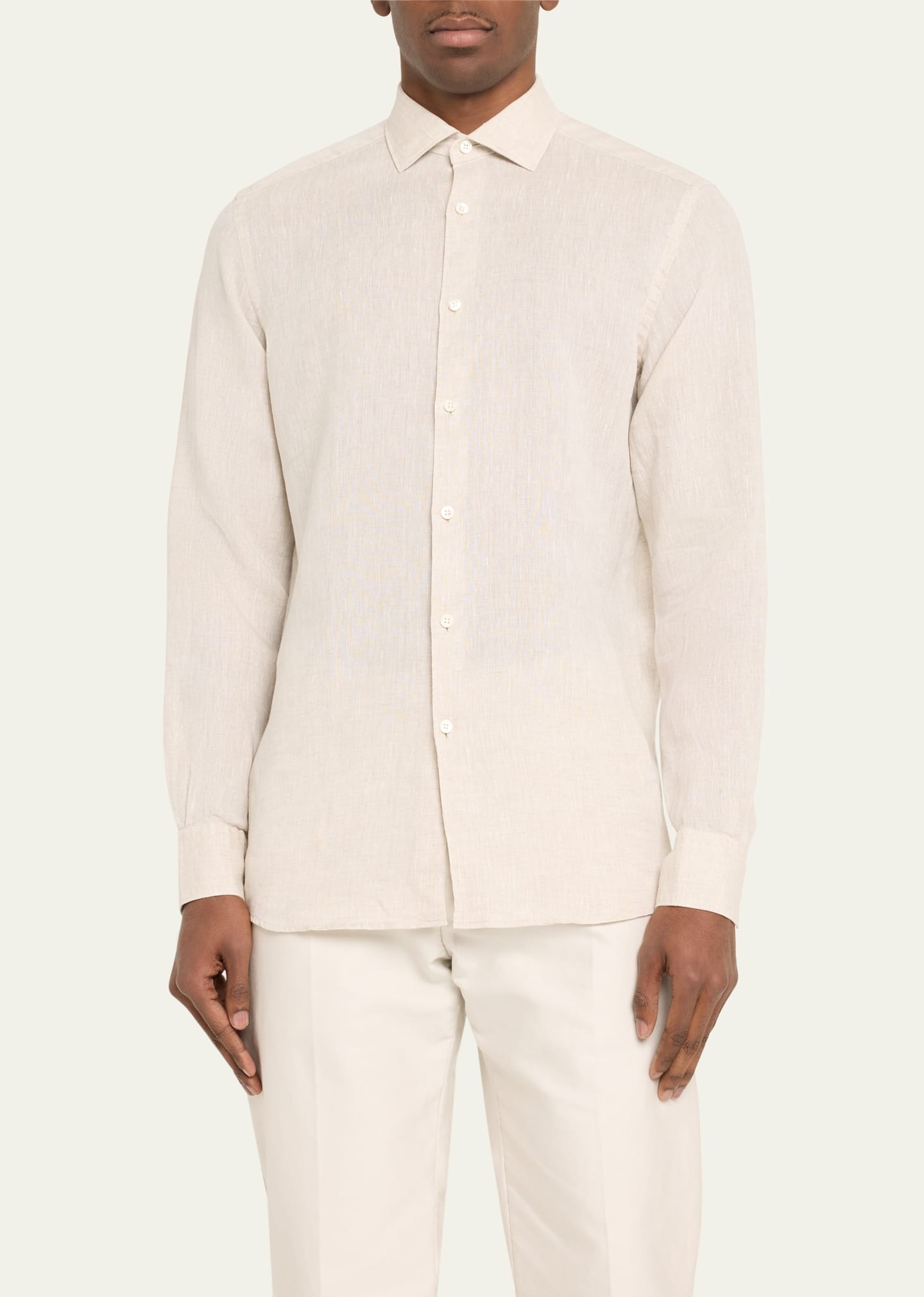 Men's Linen Casual Button-Down Shirt - 4