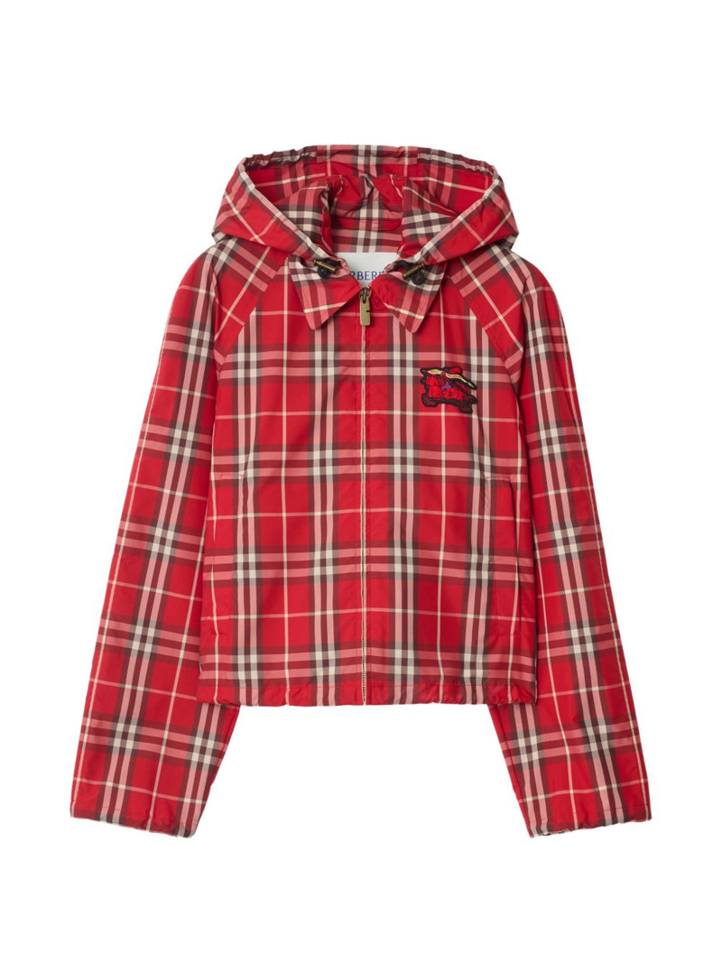 check hooded jacket 1