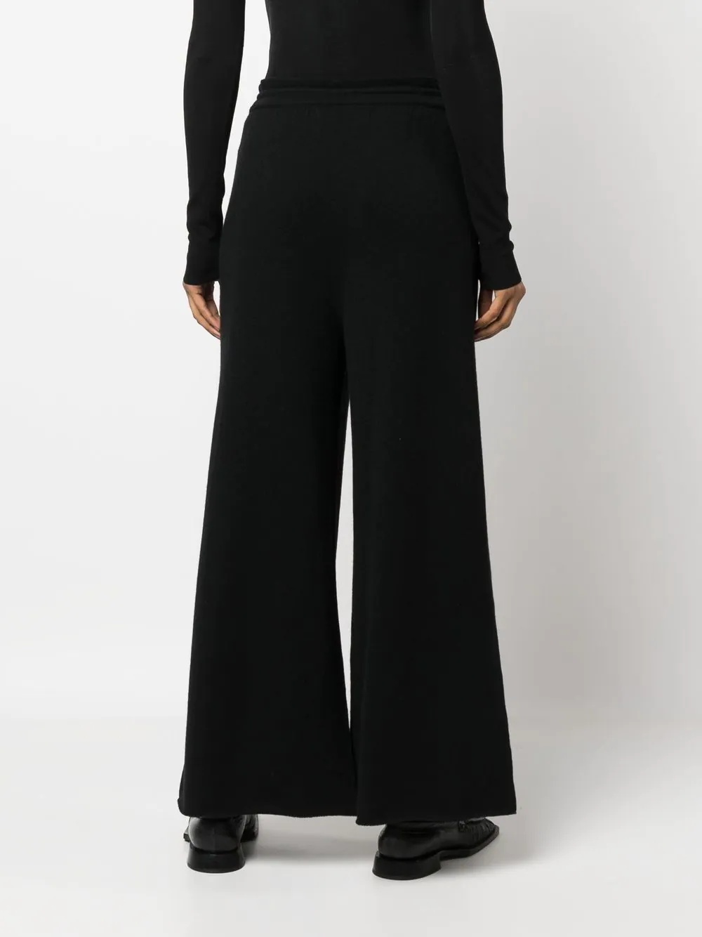 wide-leg knitted trousers - 4