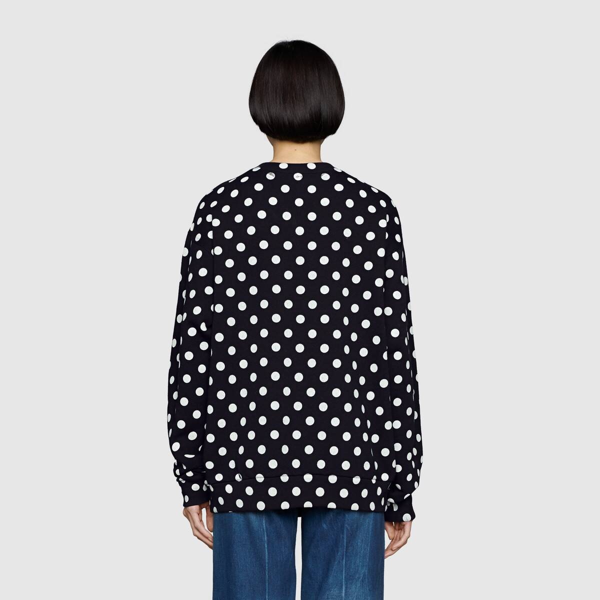 Gucci logo polka dot print sweatshirt - 4