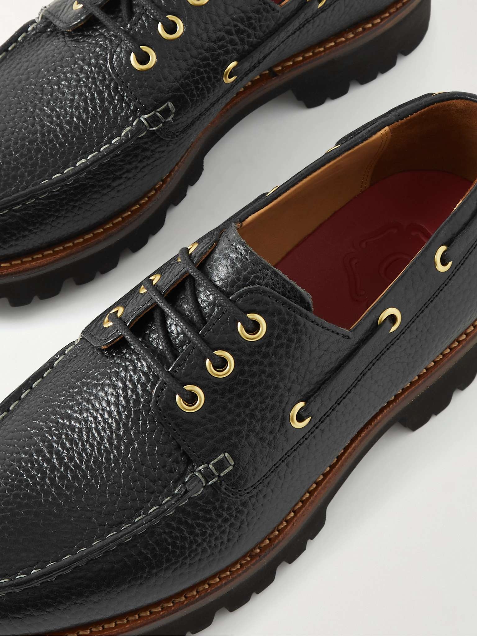 Dempsey Full-Grain Leather Boat Shoes - 6