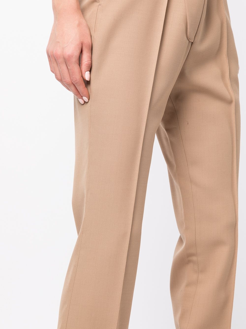 high-waisted flared trousers - 5