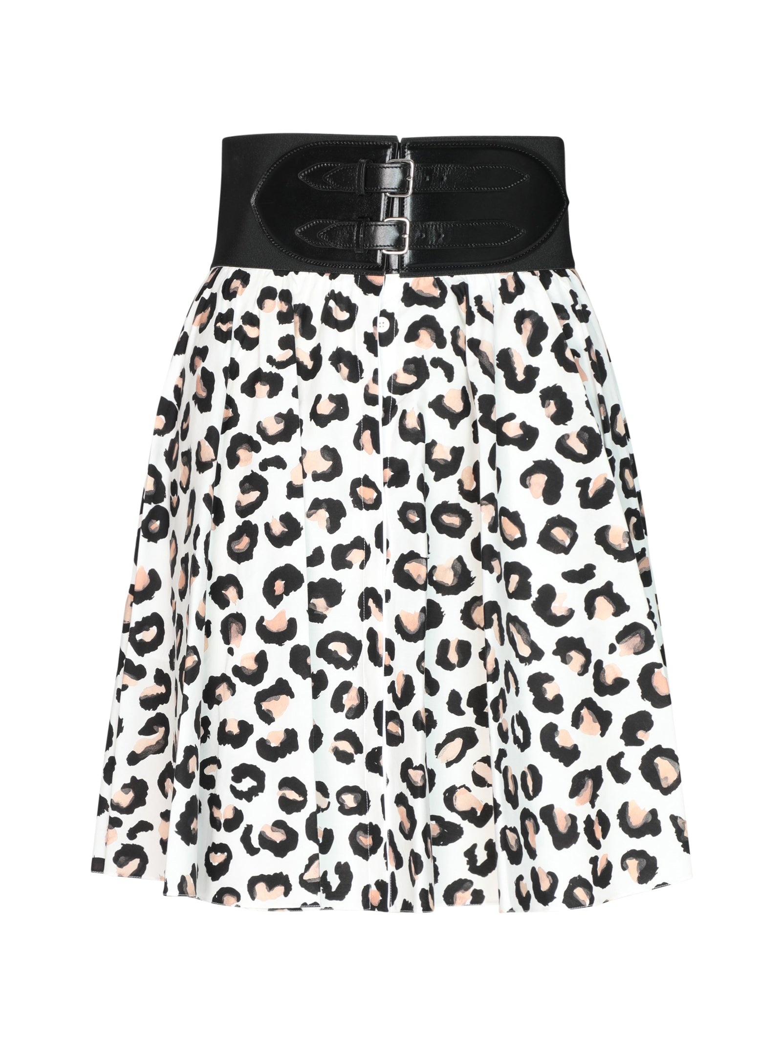 LEOPARD PRINT SKIRT WITH BELT - 2