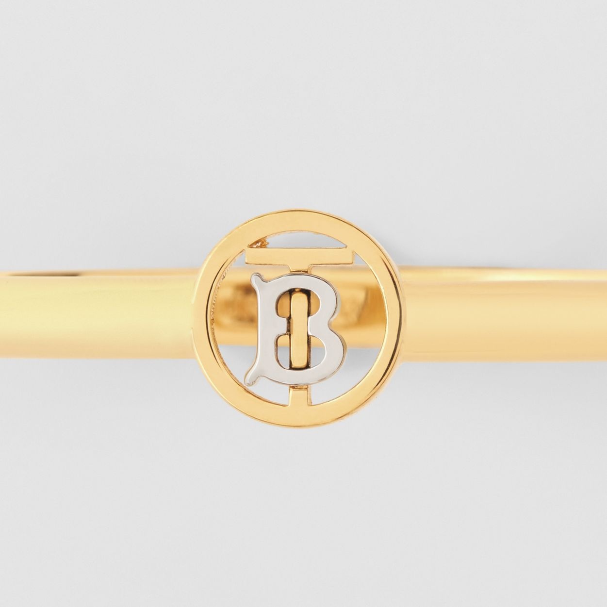 Gold and Palladium-plated Monogram Motif Bangle - 2